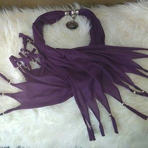 Hand made scarf purple